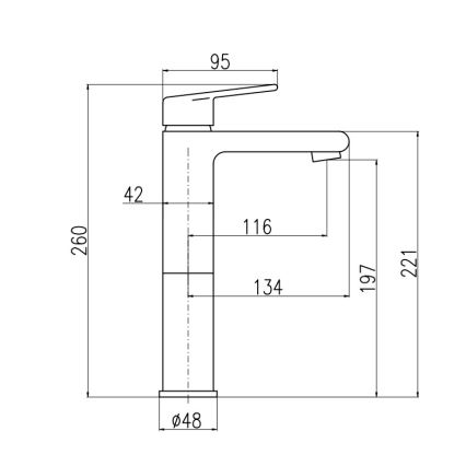 RAV Slezák CO130.0CMATZ - Umývadlová batéria COLORADO 26 cm čierna/zlatá