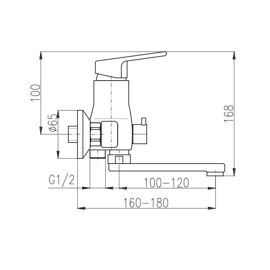 RAV Slezák CO151.5 - Vaňová batéria COLORADO lesklý chróm