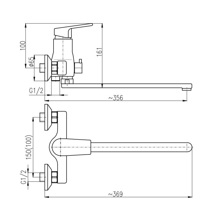 RAV Slezák CO153.5 - Vaňová batéria COLORADO lesklý chróm