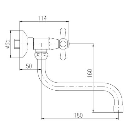 RAV Slezák MK101.5/21SM - drezová/umývadlová batéria MORAVA RETRO staromosadz