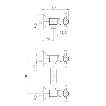 RAV Slezák MK180.5 - Sprchová batéria MORAVA lesklý chróm