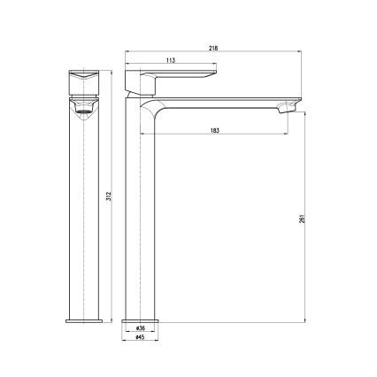RAV Slezák NL130.0BMAT - Umývadlová batéria NIL 31,2 cm matná biela