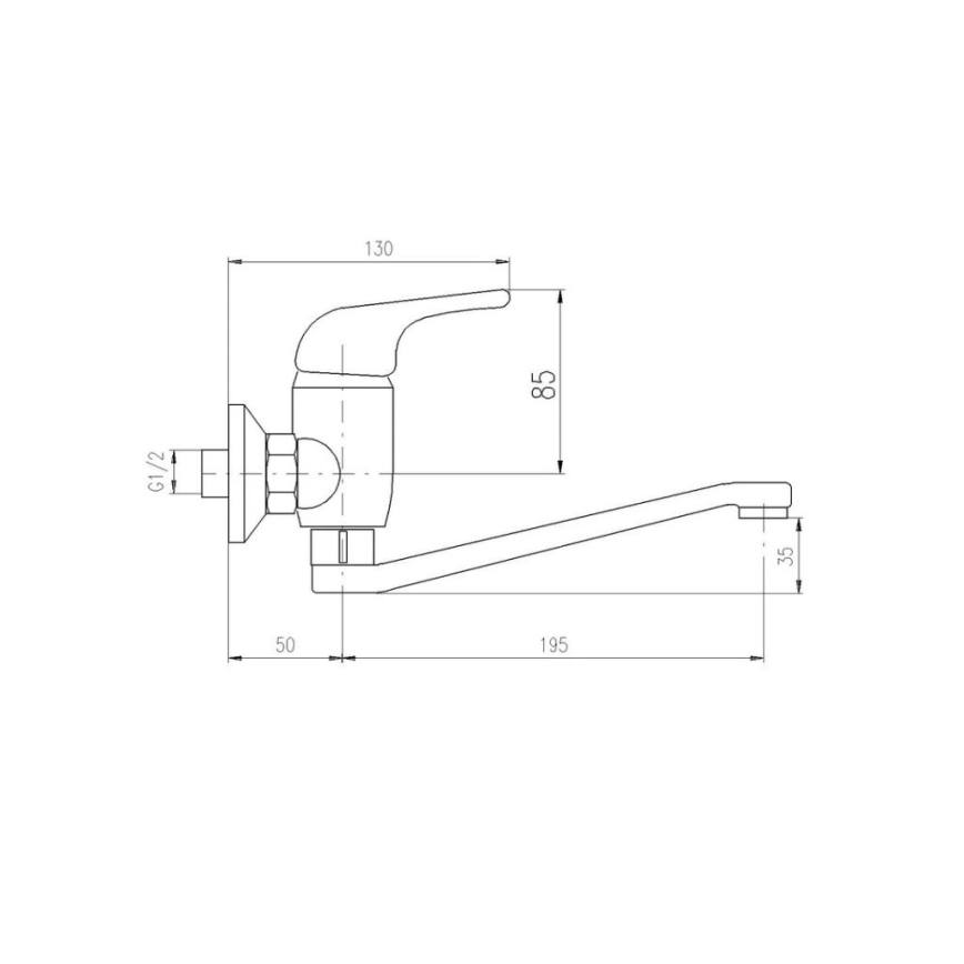 RAV Slezák SA001.5/26 - Drezová/umývadlová batéria SAZAVA lesklý chróm