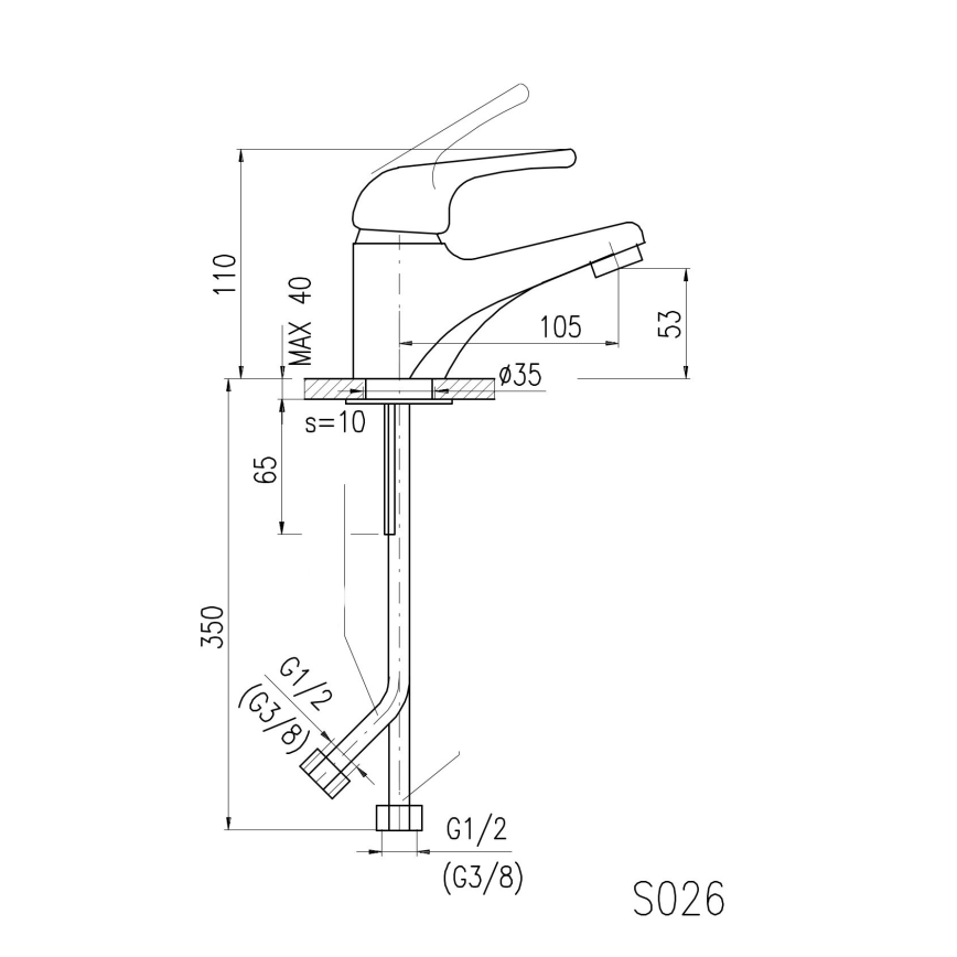 RAV Slezák SA026.0 - Umývadlová batéria SAZAVA 11,5 cm lesklý chróm