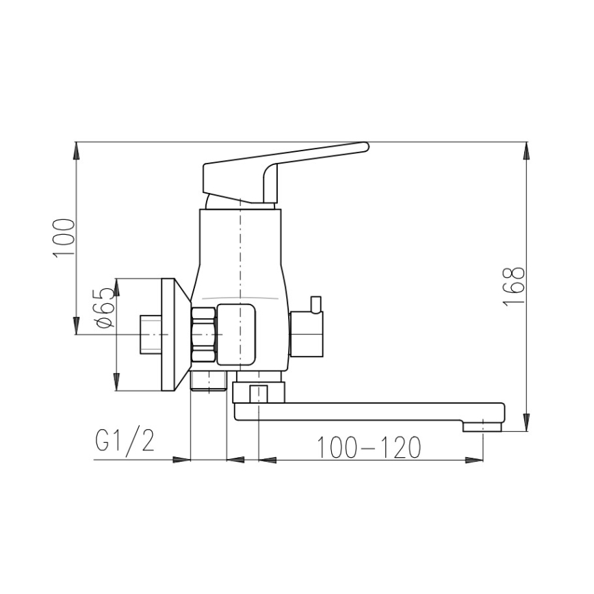 RAV Slezák SA051.5 - Vaňová batéria SAZAVA lesklý chróm
