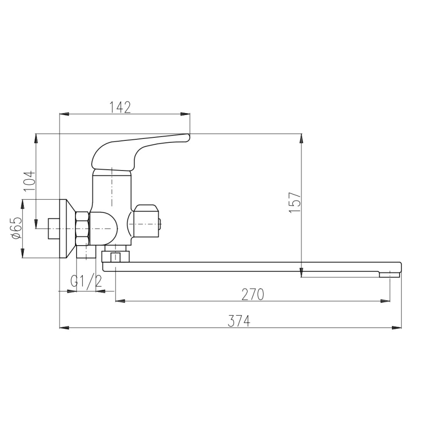 RAV Slezák SA053.5 - Vaňová batéria SAZAVA lesklý chróm