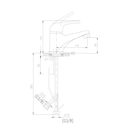 RAV Slezák SAJ026.0 - Umývadlová batéria JUNIOR 11 cm červená/žltá