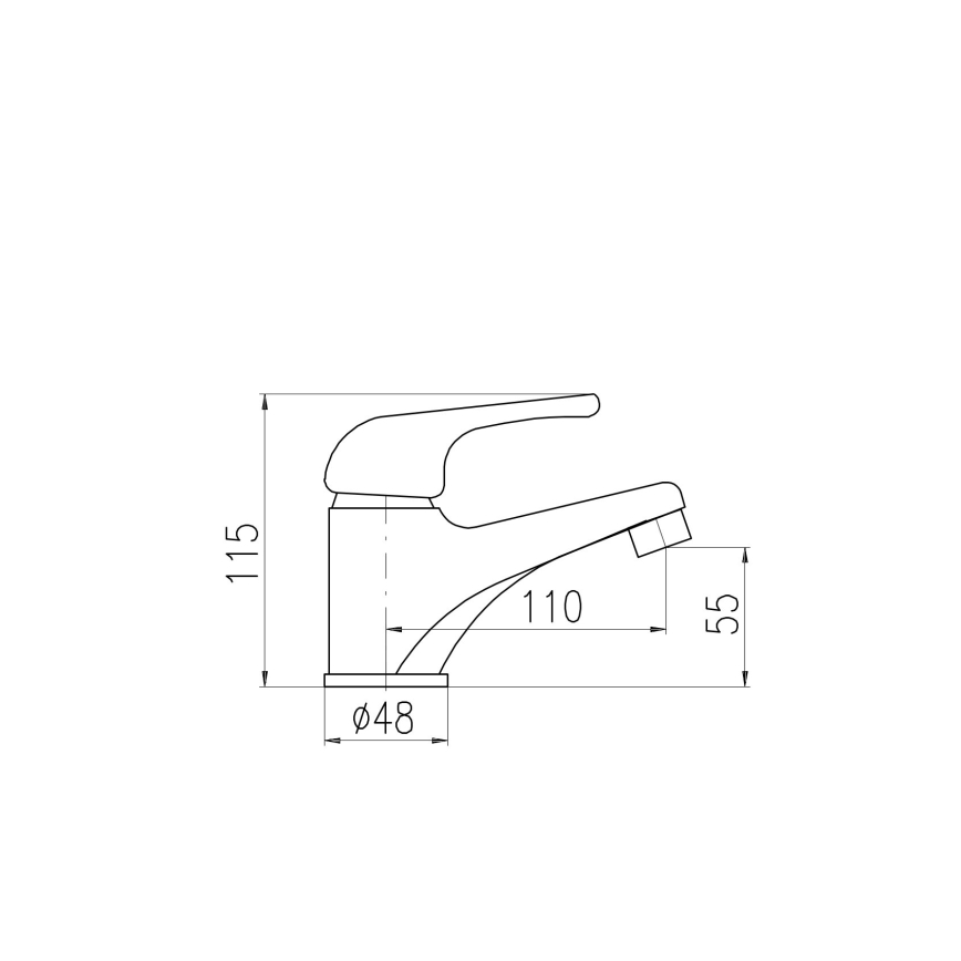 RAV Slezák SAJ091.0 - Umývadlová batéria JUNIOR 11,5 cm červená/žltá