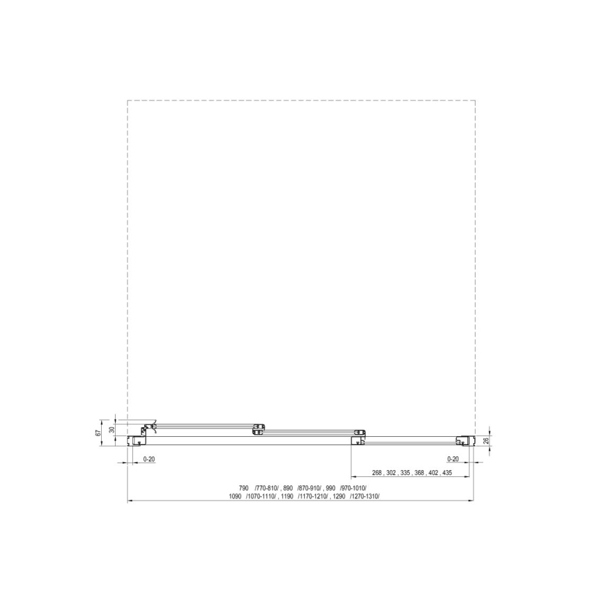 Ravak 00V701R211 - Trojdielne sprchové dvere SUPERNOVA 90x198 cm biele