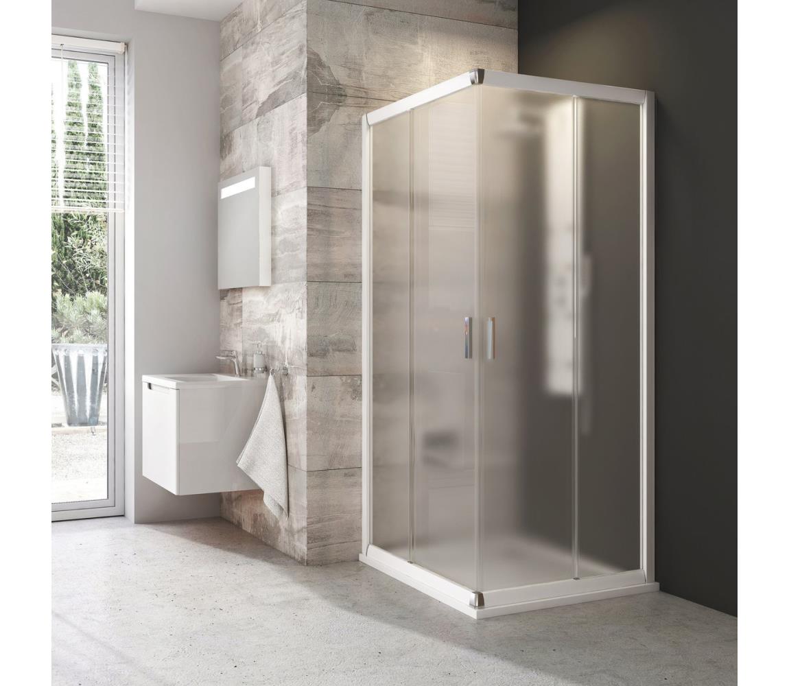 Ravak 1LV40100ZG - Štvordielny rohový sprchovací kút BLIX 80x80 cm biely 1LV40100ZG