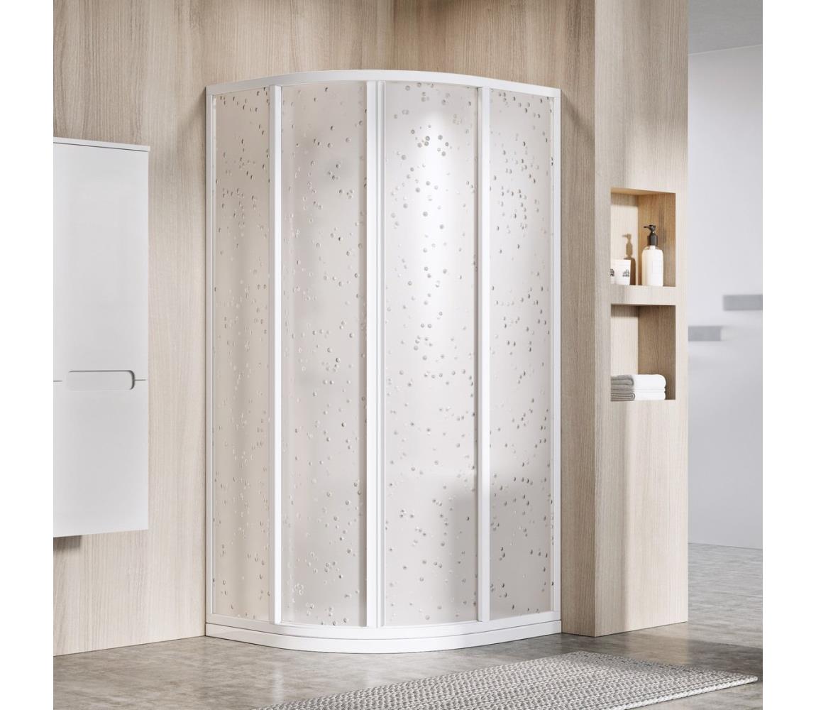 Ravak 3114O10211 - Štvordielny štvrťkruhový sprchovací kút SUPERNOVA 80x80 cm biela 3114O10211