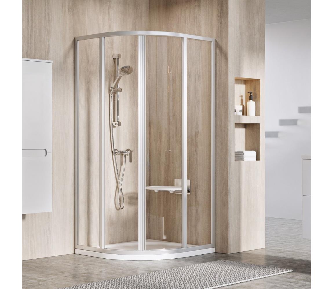 Ravak 3114OU02Z1 - Štvordielny štvrťkruhový sprchový kút SUPERNOVA 80 × 80 cm satin 3114OU02Z1