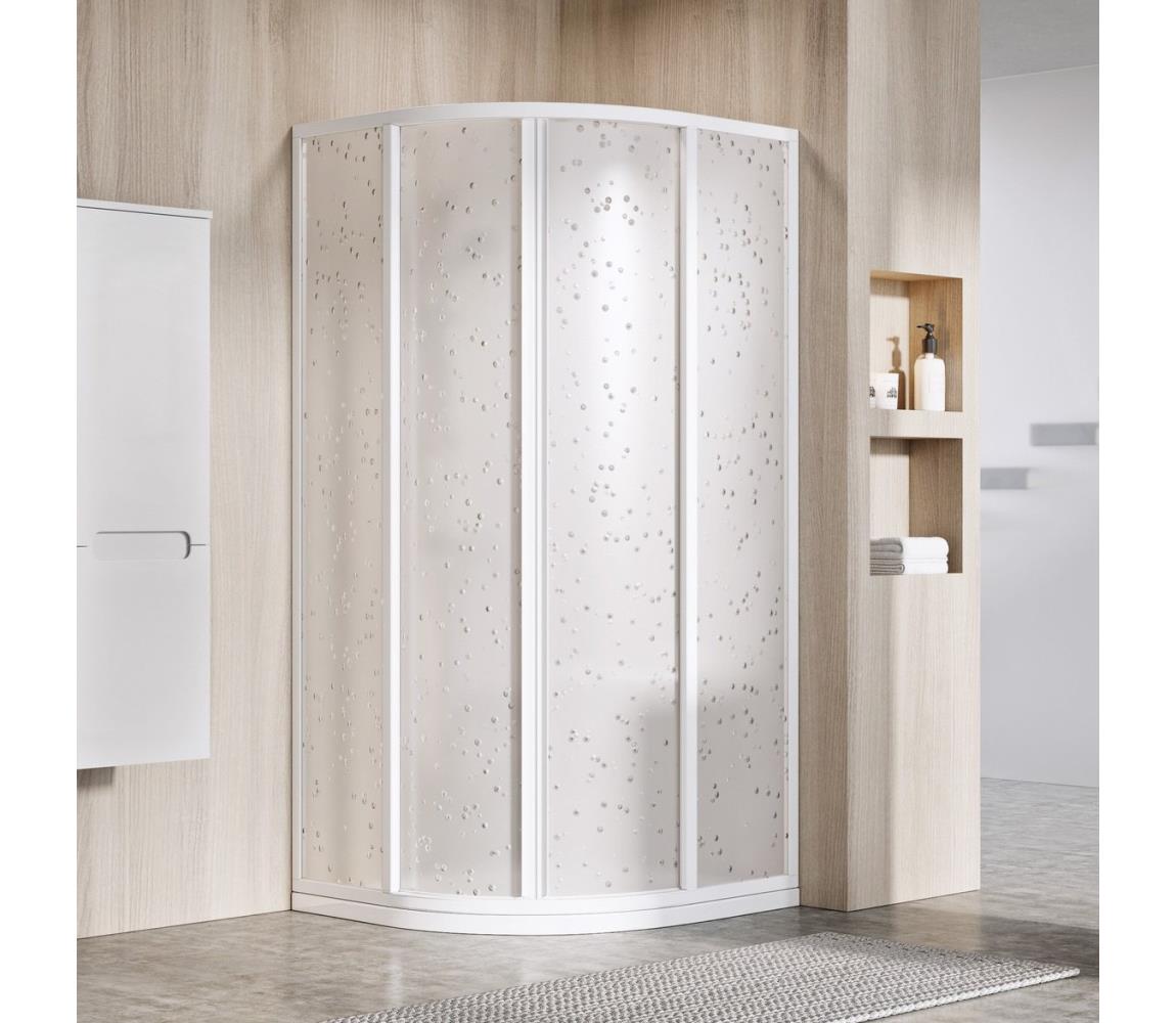 Ravak 3117O10211 - Štvordielny štvrťkruhový sprchový kút SUPERNOVA 90x90 cm biely 3117O10211