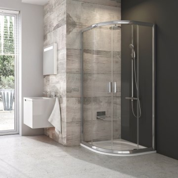 Ravak 3B240C00Z1-štvordielny štvrťkruhový sprchovací kút BLIX 80x80 cm lesklý chróm