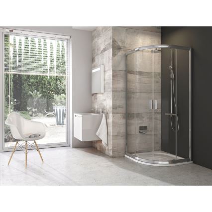 Ravak 3B240C00Z1-Štvordielny štvrťkruhový sprchový kút BLIX 80x80 cm lesklý chróm
