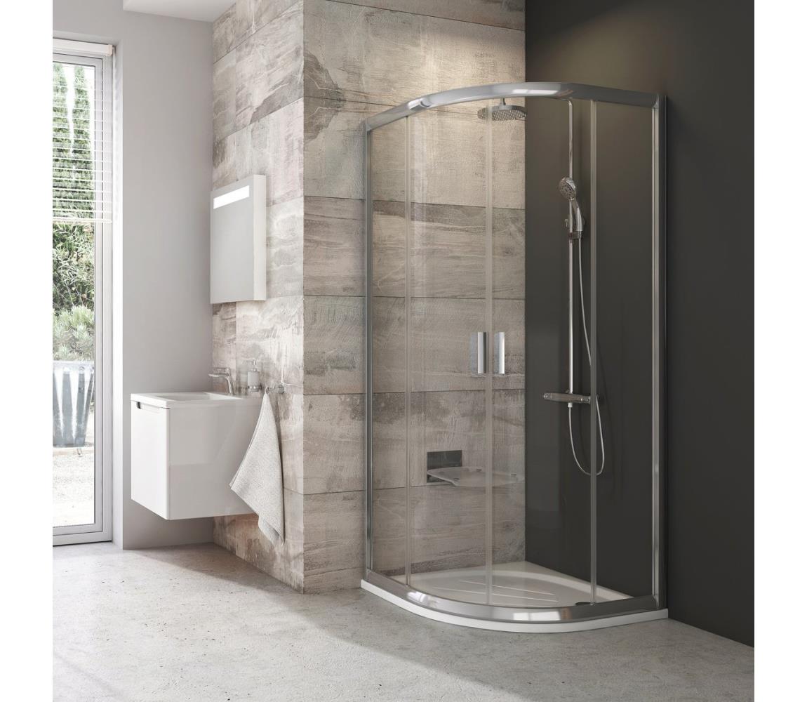 Ravak 3B240C00Z1B-Sprchový kút štvordielny polkruhový BLIX 80x80cm lesklý chróm 3B240C00Z1B