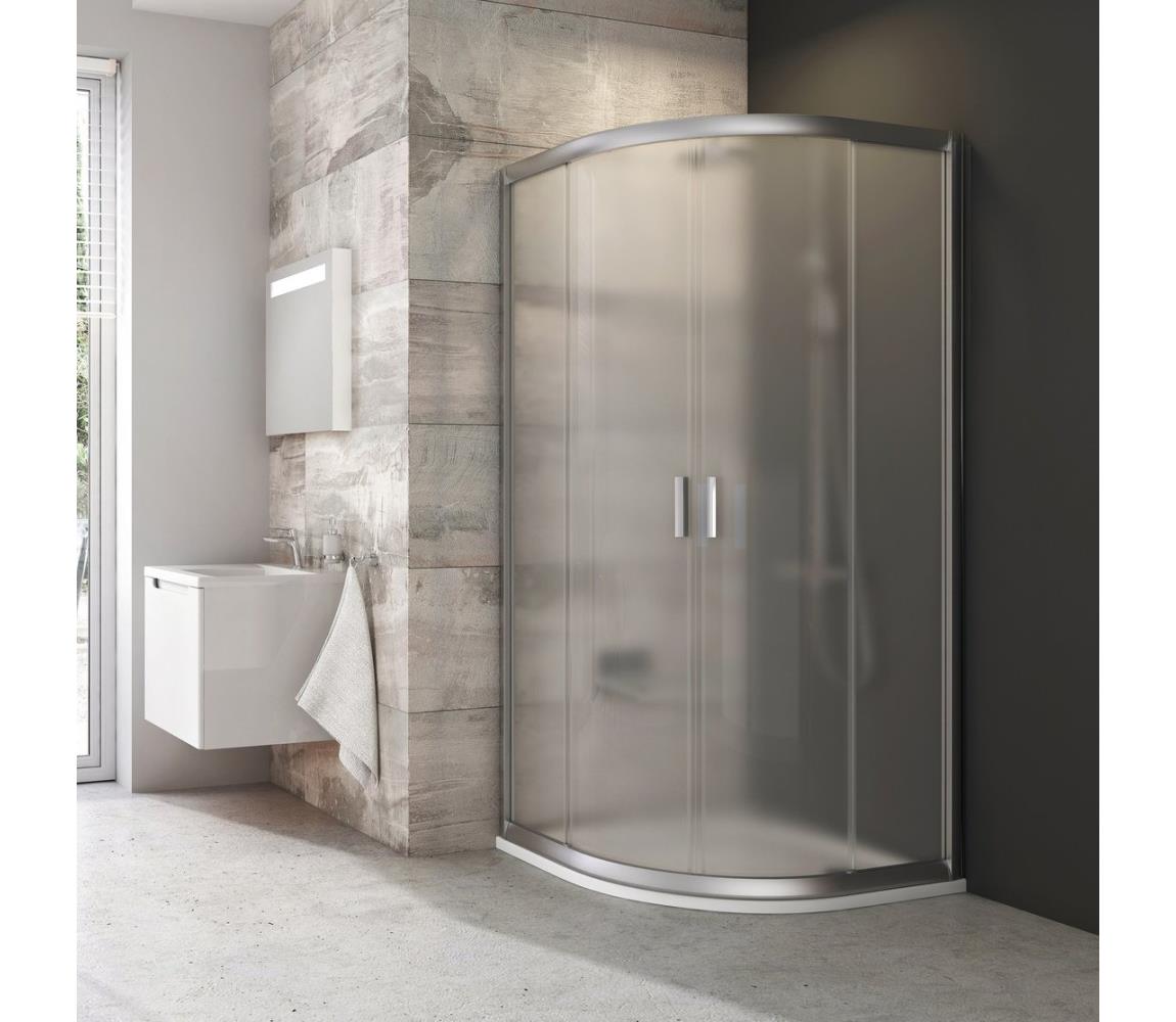 Ravak 3B240U00ZG - Štvordielny štvrťkruhový sprchový kút BLIX 80x80cm satinovaný 3B240U00ZG