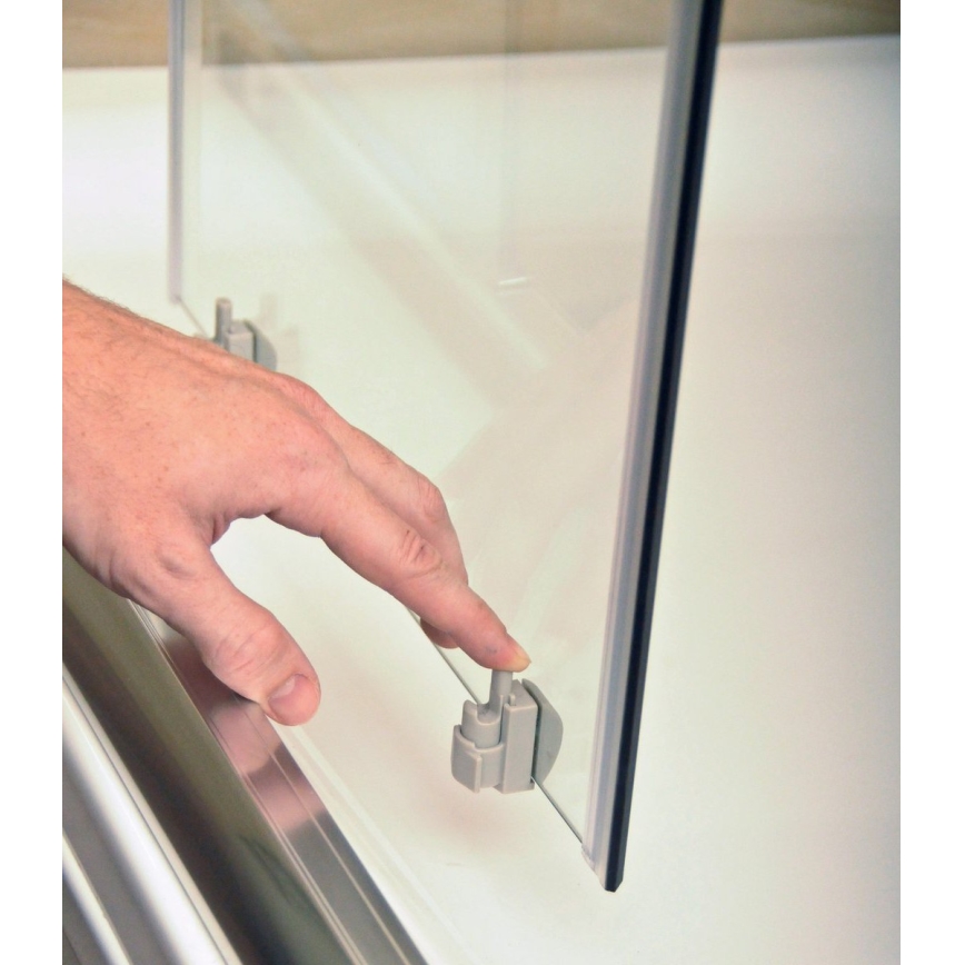 Ravak 3B240U00ZG - Štvordielny štvrťkruhový sprchovací kút BLIX 80x80 cm satin