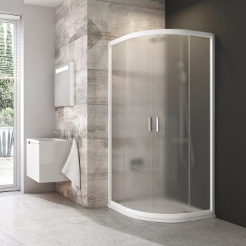 Ravak 3B270100ZG - Sprchový kút štvordielny štvrťkruhový BLIX 90x90 cm biela