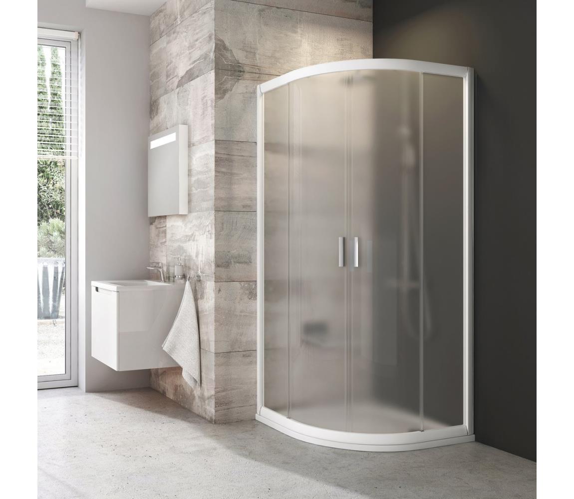 Ravak 3B270100ZG - Sprchový kút štvordielny štvrťkruhový BLIX 90x90 cm biela 3B270100ZG