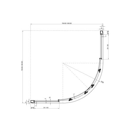 Ravak 3B270100ZG - Sprchový kút štvordielny štvrťkruhový BLIX 90x90 cm biela
