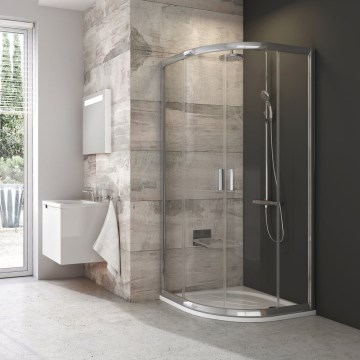Ravak 3B270C00Z1B - Sprchový kút štvordielny štvrťkruhový BLIX 90x90 cm lesklý chróm