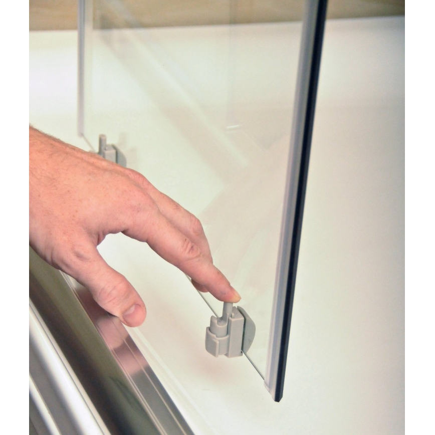 Ravak 3B270U00Z1 - Sprchový kút štvordielny štvrťkruhový BLIX 90x90cm matný chróm