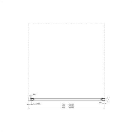 Ravak 940701R211 - Pevná sprchová stena SUPERNOVA 90x198 cm biela