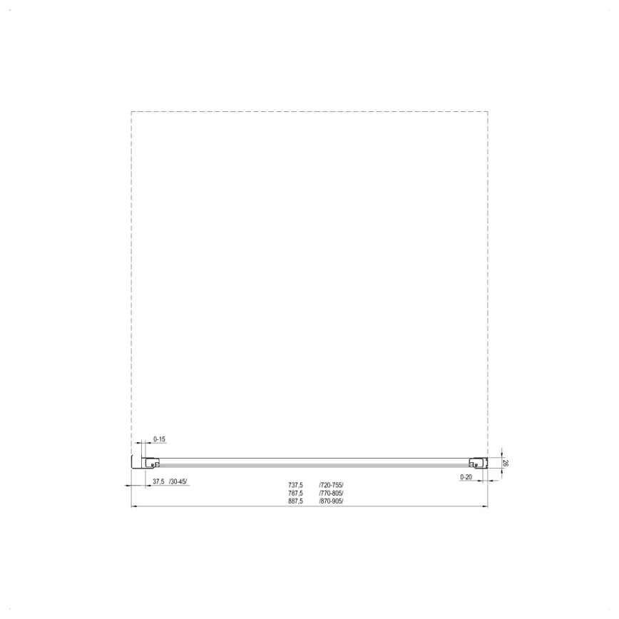 Ravak 940701R211 - Pevná sprchová stena SUPERNOVA 90x198 cm biela