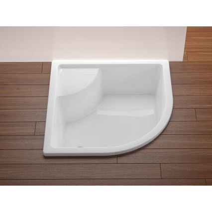 Ravak A217001020 - Štvrťkruhová sprchová vanička SABINA 90x90 cm biela