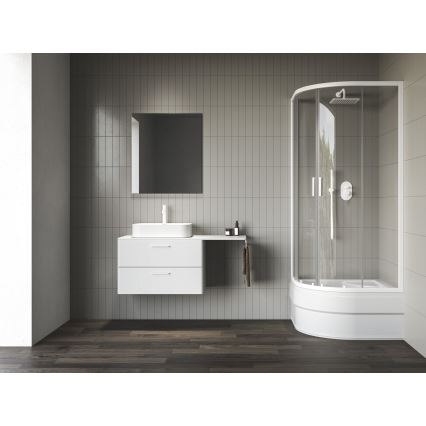Ravak A217001020 - Štvrťkruhová sprchová vanička SABINA 90x90 cm biela