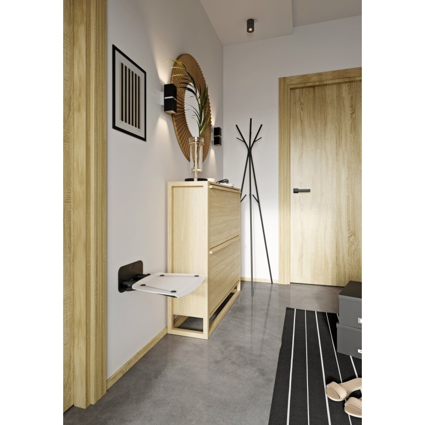 Ravak B8F0000060 - Sklopné sprchové sedátko OVO čierne