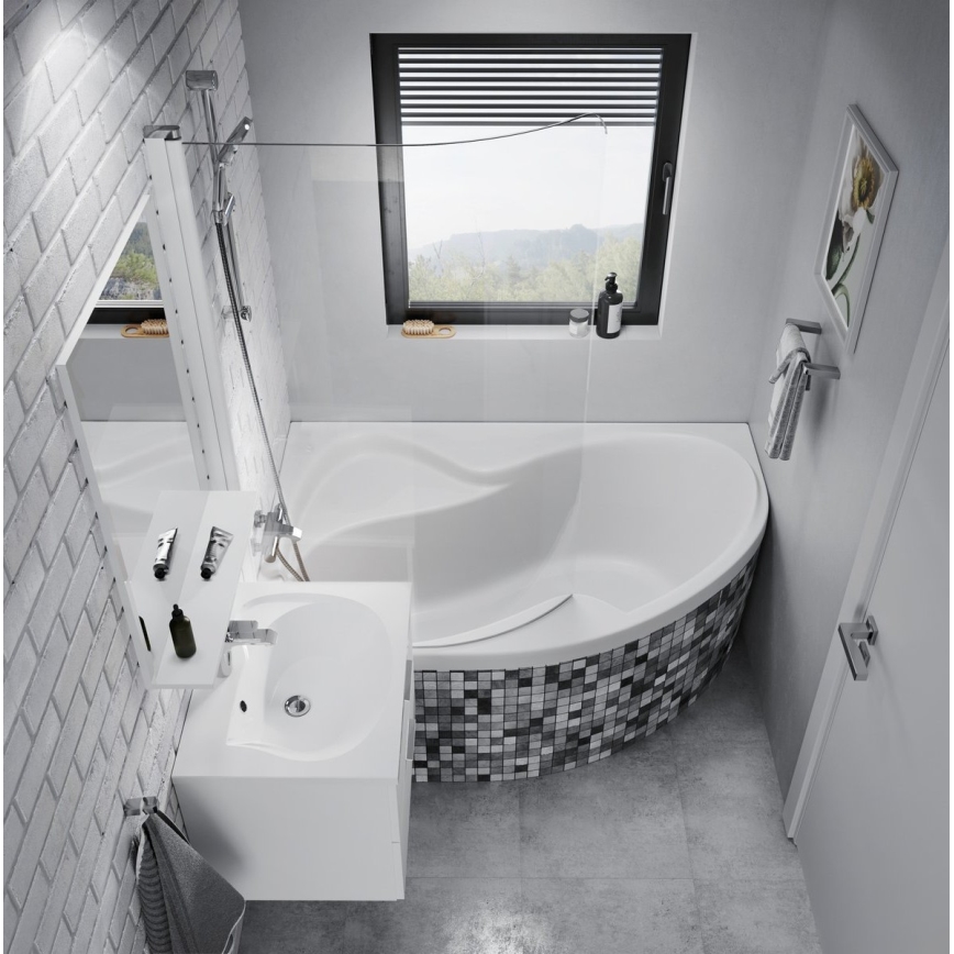 Ravak CM21000000 - Rohová vaňa ROSA 160x105 cm akrylát/biela