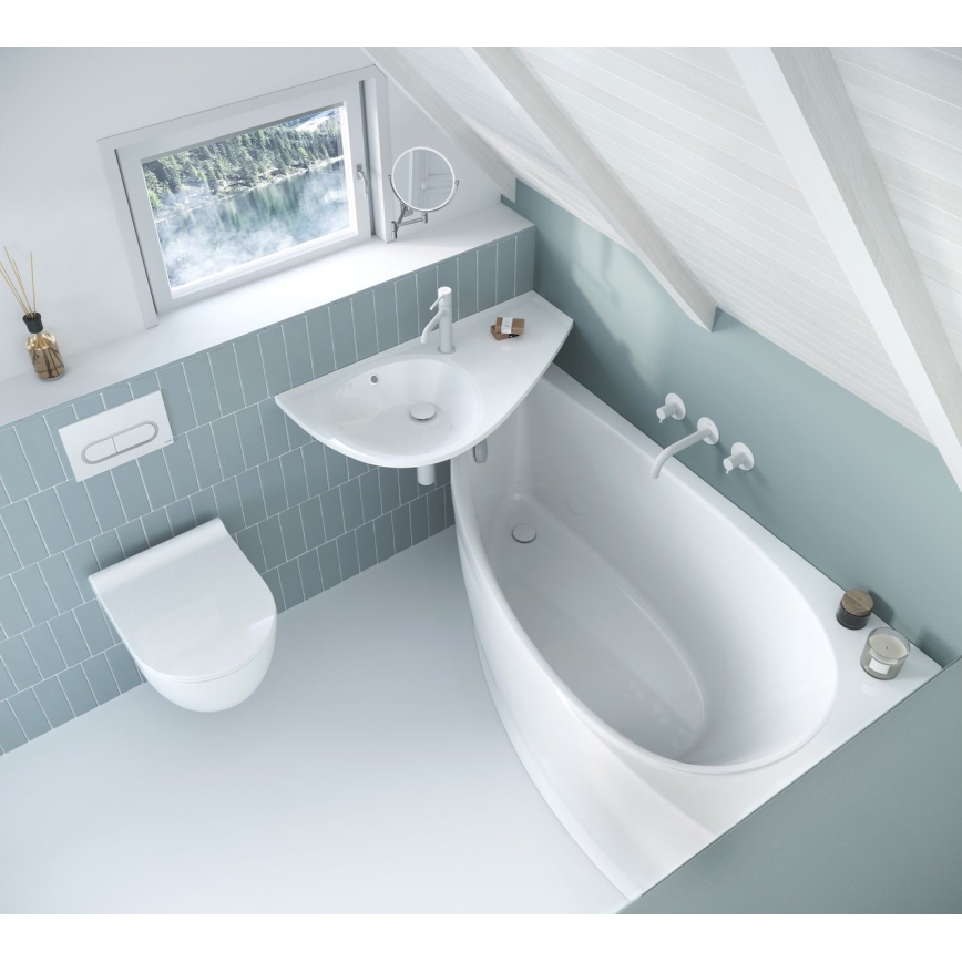 Ravak CS01000000 - Rohová vaňa AVOCADO 150x75 cm akrylát/biela