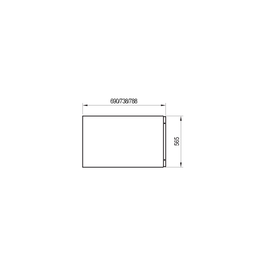 Ravak CZ00140A00 - Bočný panel k vani 80 cm akrylát/biela