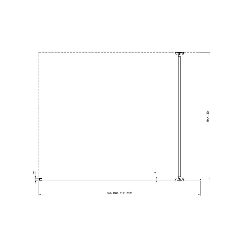 Ravak GW9WG0C00Z1 - Sprchový kút WALK-IN 120x200 cm lesklý chróm