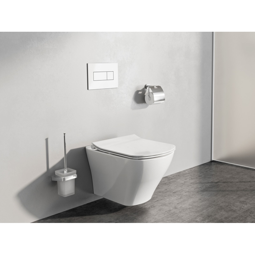 Ravak X01457 - Splachovacie tlačidlo UNI 24,7x16,5 cm biela