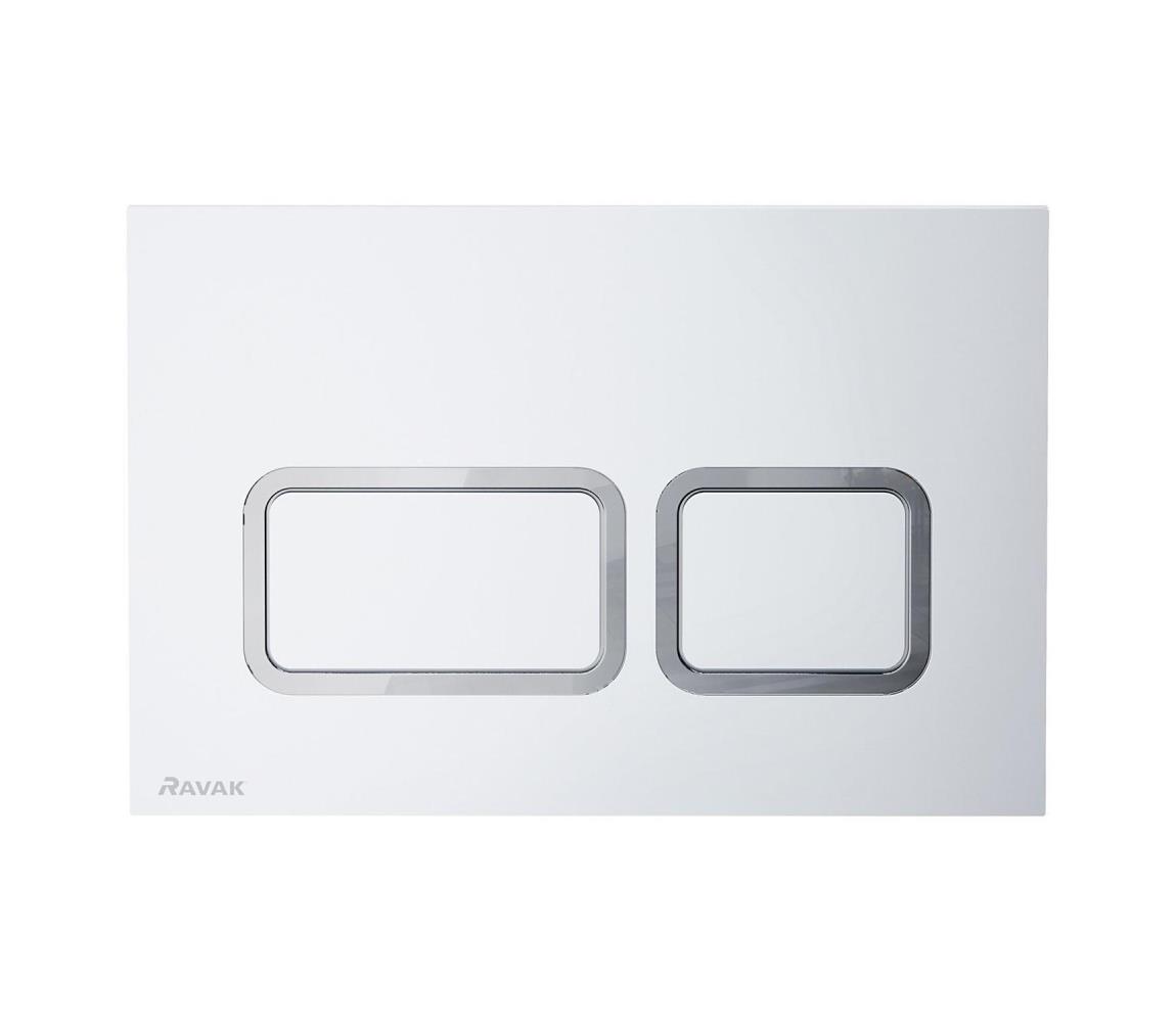 Ravak X01739 - Splachovacie tlačidlo TWIN 24,7x16,5 cm biela X01739