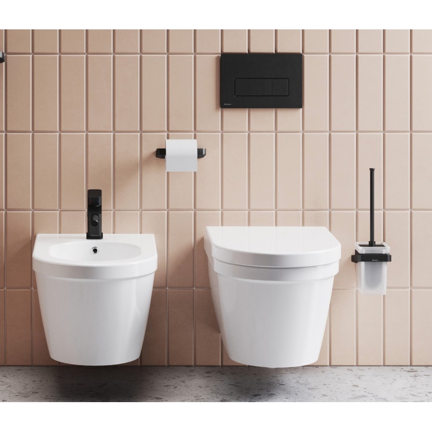 Ravak X01744 - Splachovacie tlačidlo UNI SLIM 24,7x16,5 cm čierne