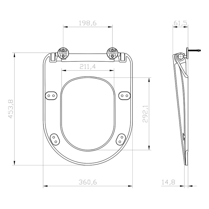 Ravak X01795 - WC sedátko SoftClose CHROME čierne