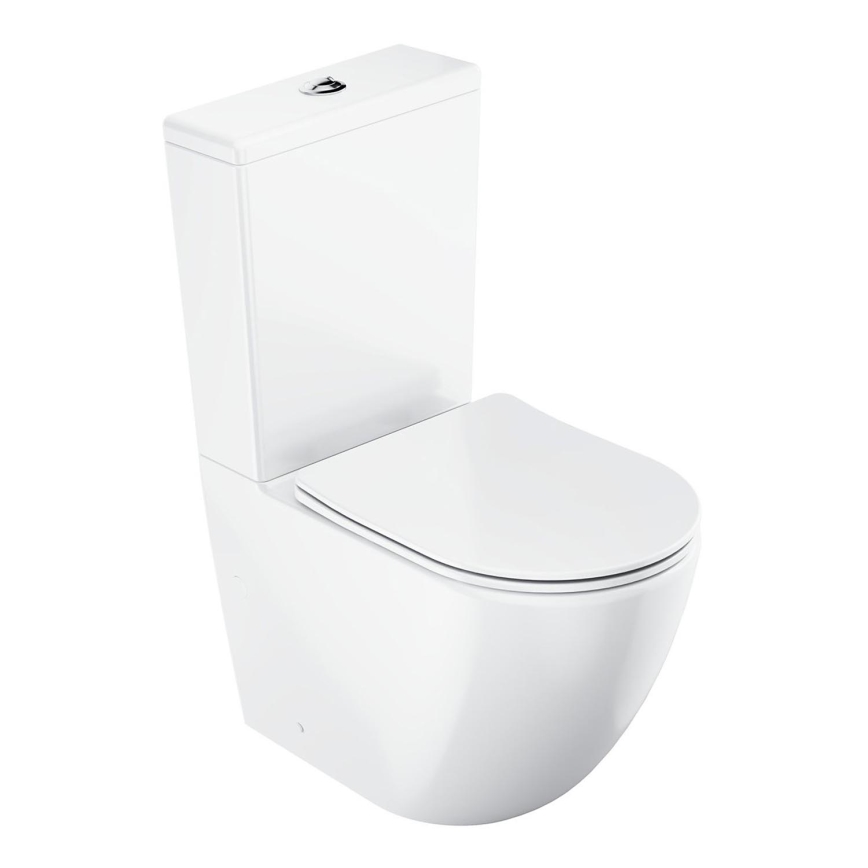 Ravak X01870 - kombinované bezokrajové WC (Rimless) s WC sedátkom SoftClose OPTIMA, keramika/biela