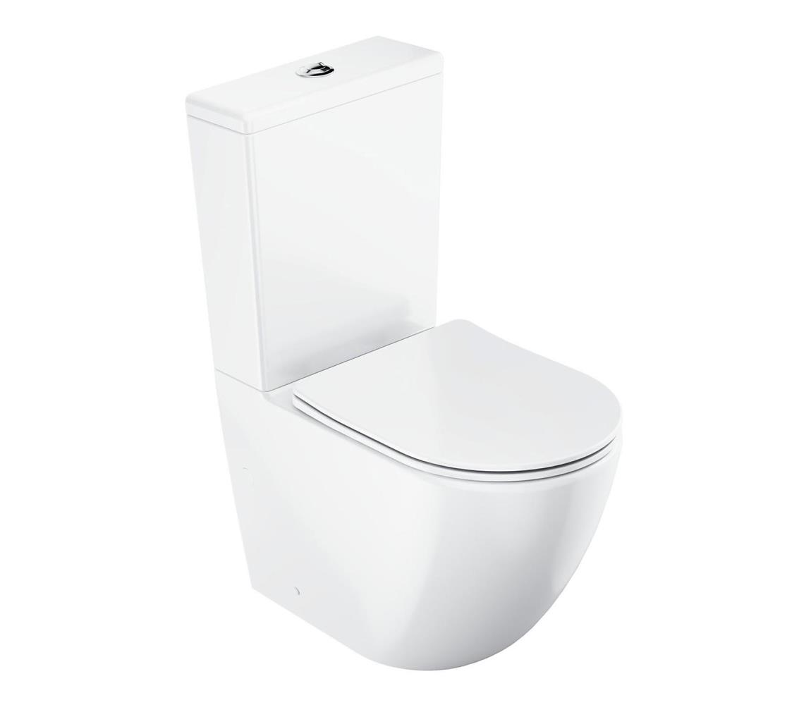 Ravak X01870 - kombinované bezokrajové WC (Rimless) s WC sedátkom SoftClose OPTIMA, keramika/biela X01870