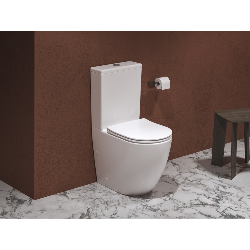 Ravak X01870 - kombinované bezokrajové WC (Rimless) s WC sedátkom SoftClose OPTIMA, keramika/biela