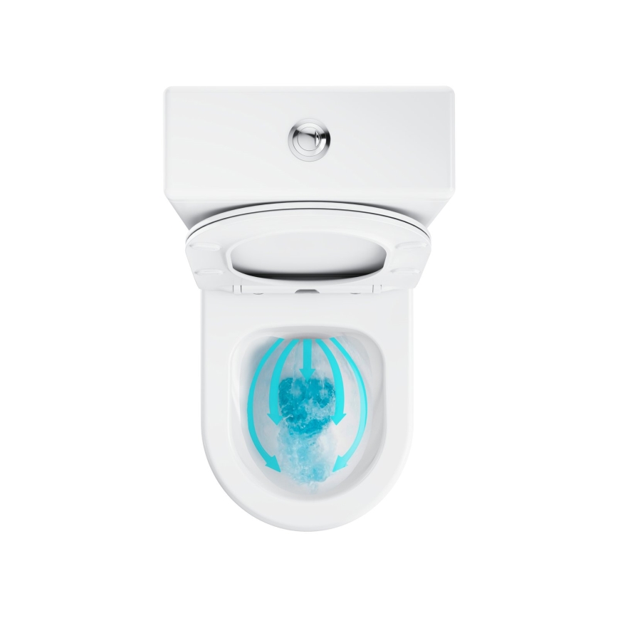 Ravak X01870 - kombinované bezokrajové WC (Rimless) s WC sedátkom SoftClose OPTIMA, keramika/biela