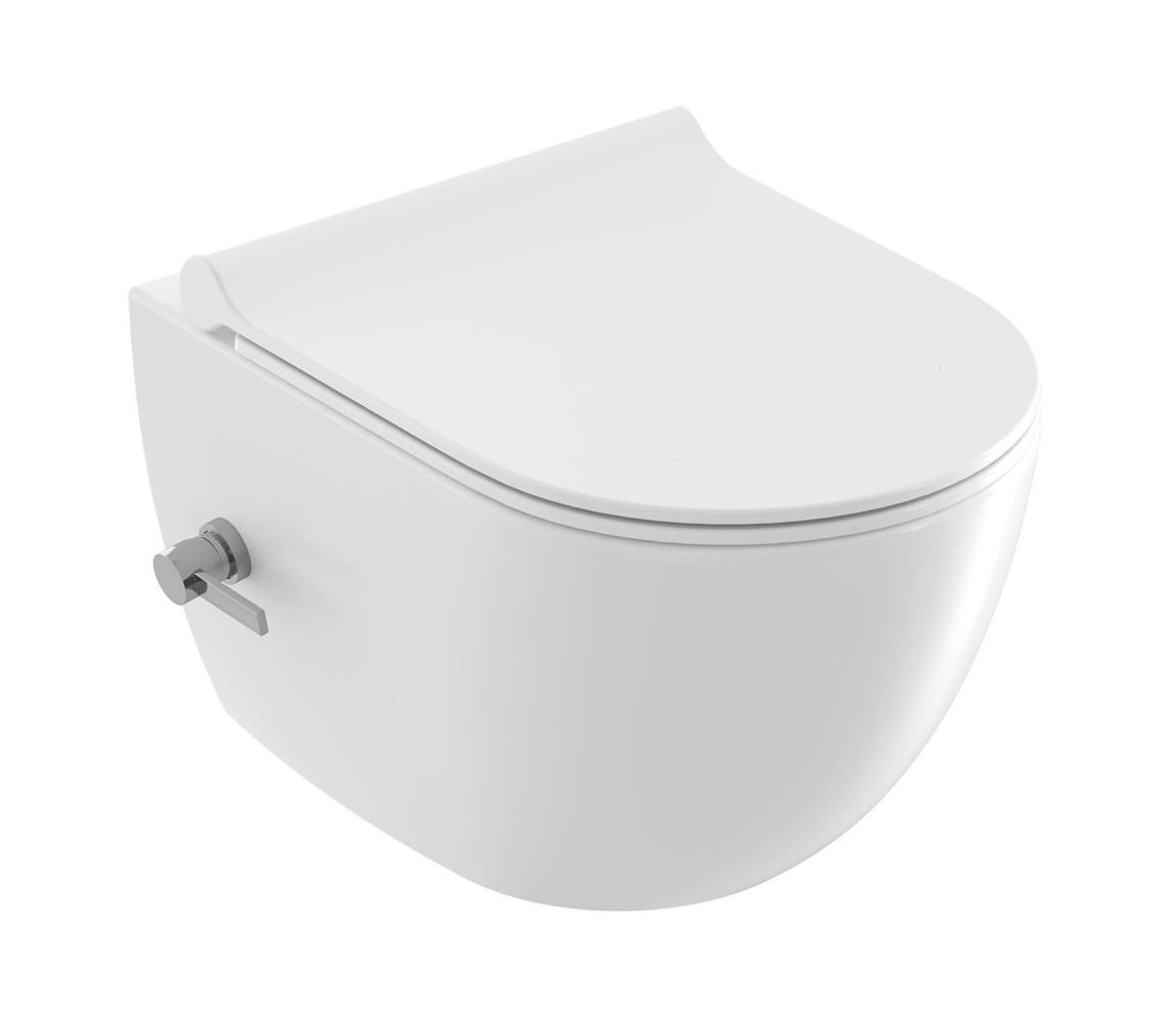 Ravak X01912 - Závesné WC s bidetovou tryskou CHROME keramika/biela X01912