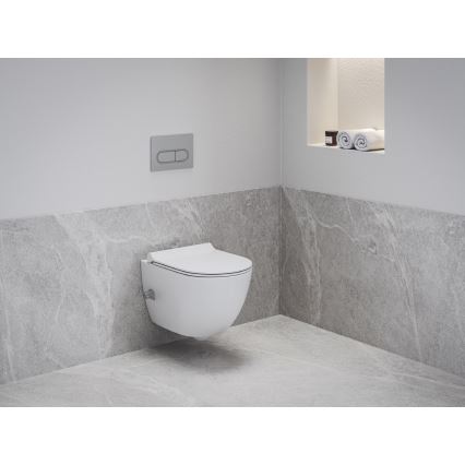 Ravak X01912 - Závesné WC s bidetovou tryskou CHROME keramika/biela