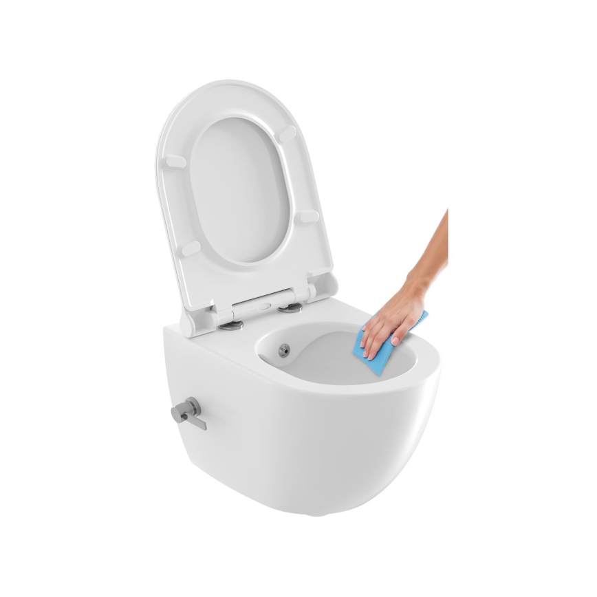 Ravak X01912 - Závesné WC s bidetovou tryskou CHROME keramika/biela