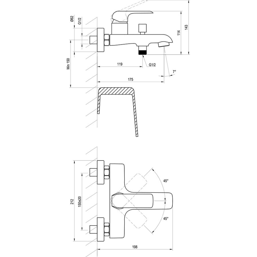 Ravak X070119 - Vaňová batéria FLAT lesklý chróm