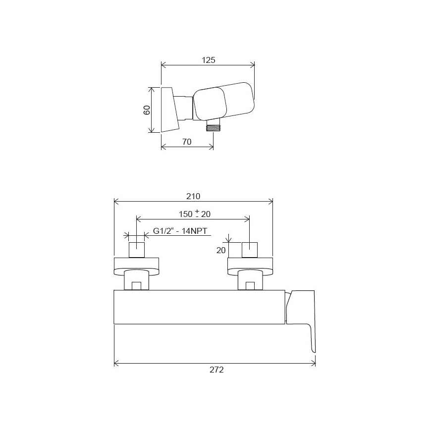 Ravak X070132 - Sprchová batéria FREE lesklý chróm