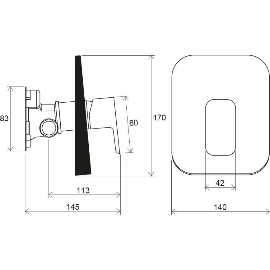 Ravak X070137 - Sprchová batéria pre podomietkovú inštaláciu R-BOX lesklý chróm